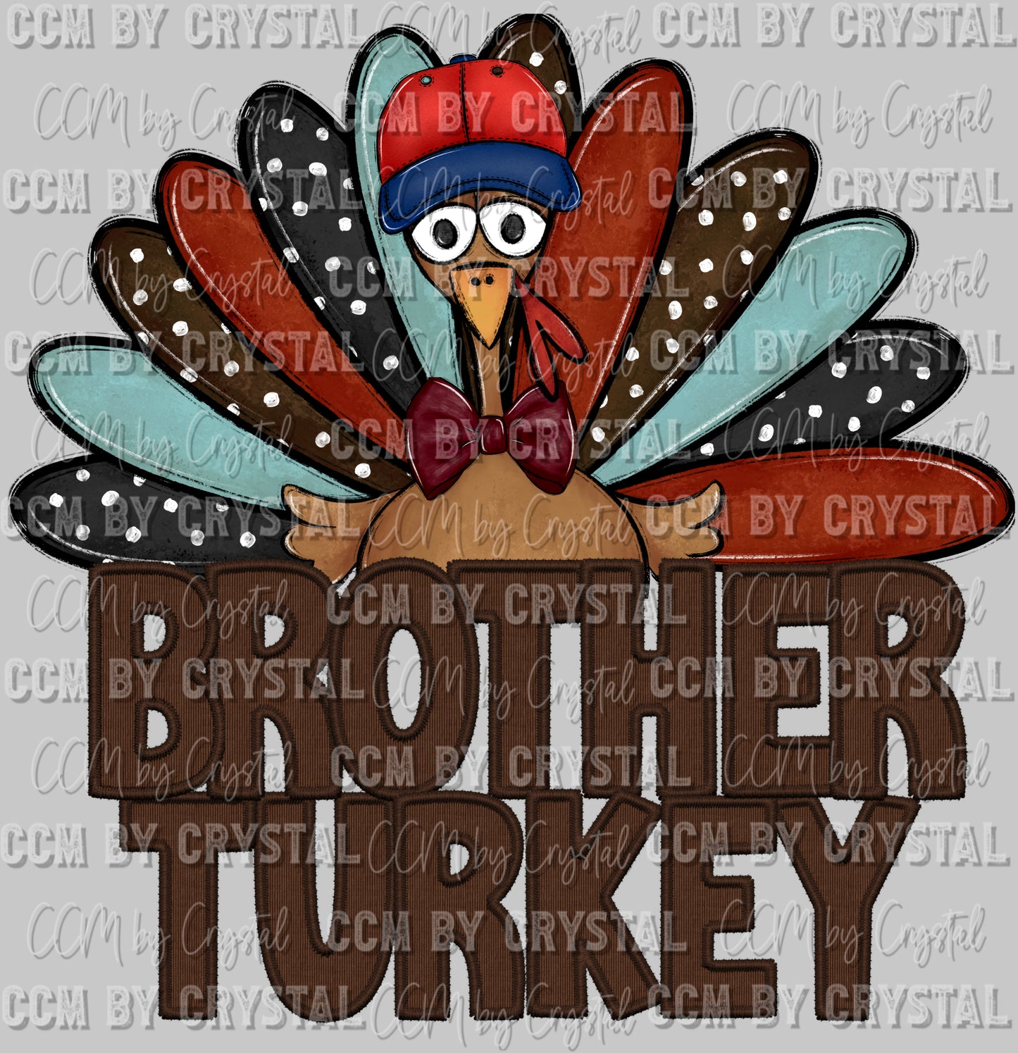 Brother Turkey Fall Thanksgiving Ready to Press DTF Transfer Sublimation Transfer