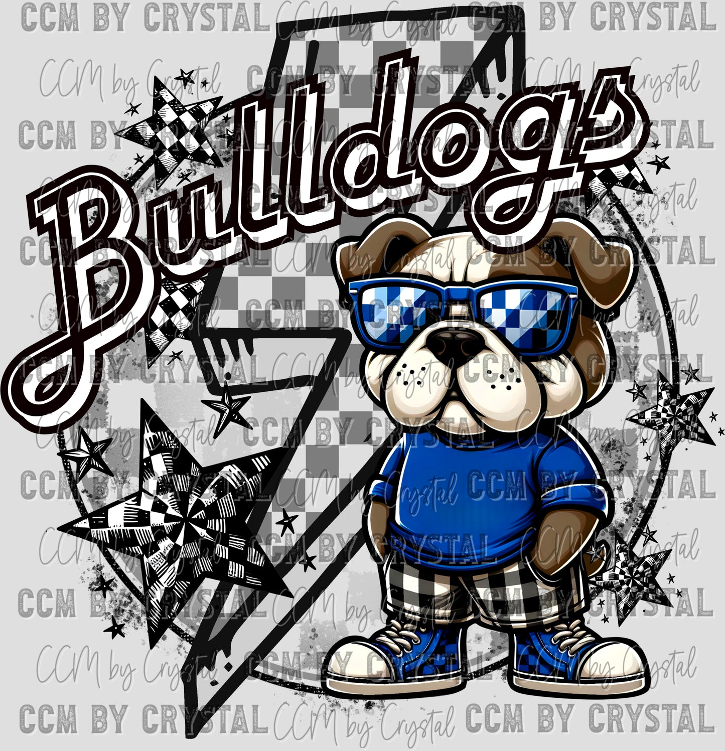 Bulldogs Mascot Ready to Press Transfer DTF Transfer Sublimation Transfer
