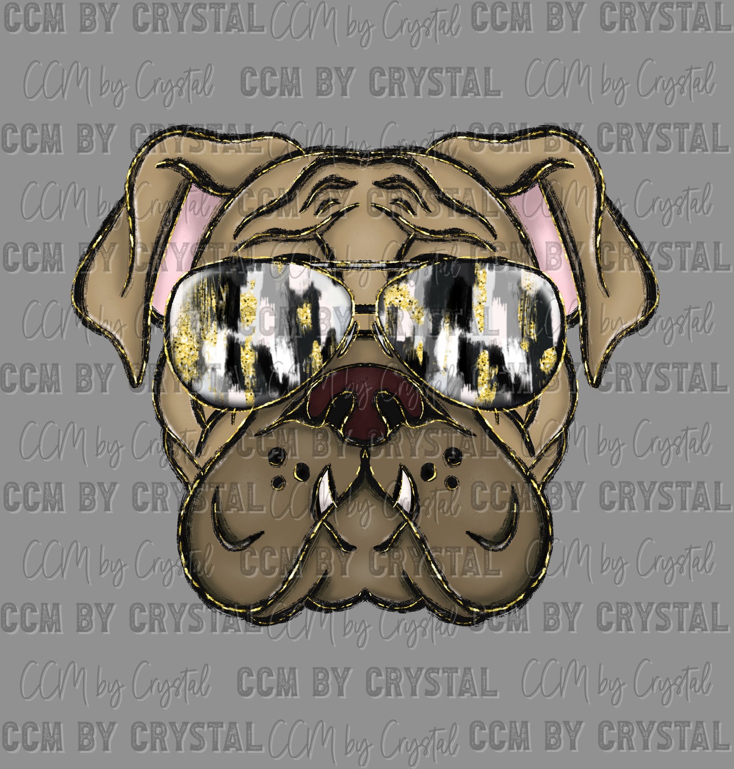 Bulldogs Gold Pocket DTF Transfer Sublimation Transfer