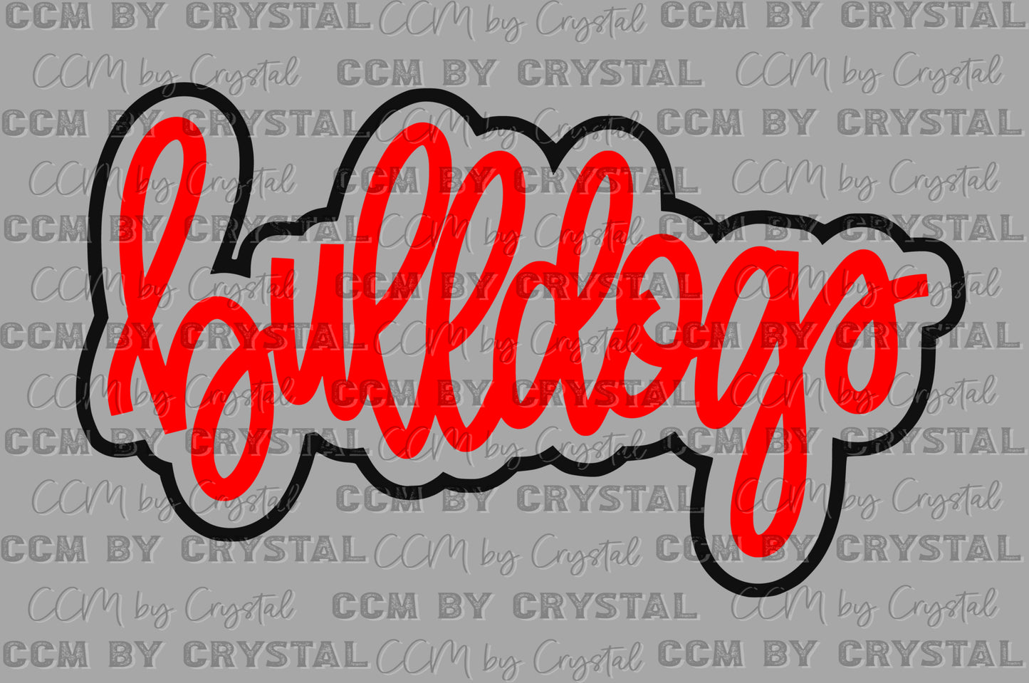 Bulldogs Red Black Ready to Press DTF Transfers Sublimation Transfers