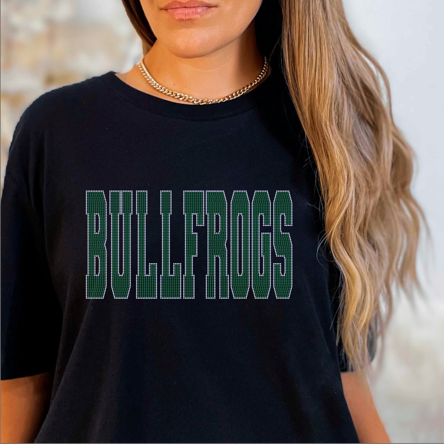 Bullfrogs 11" 2-Color Ready to Press Spangle Transfer Bling Transfer Sparkle Transfer