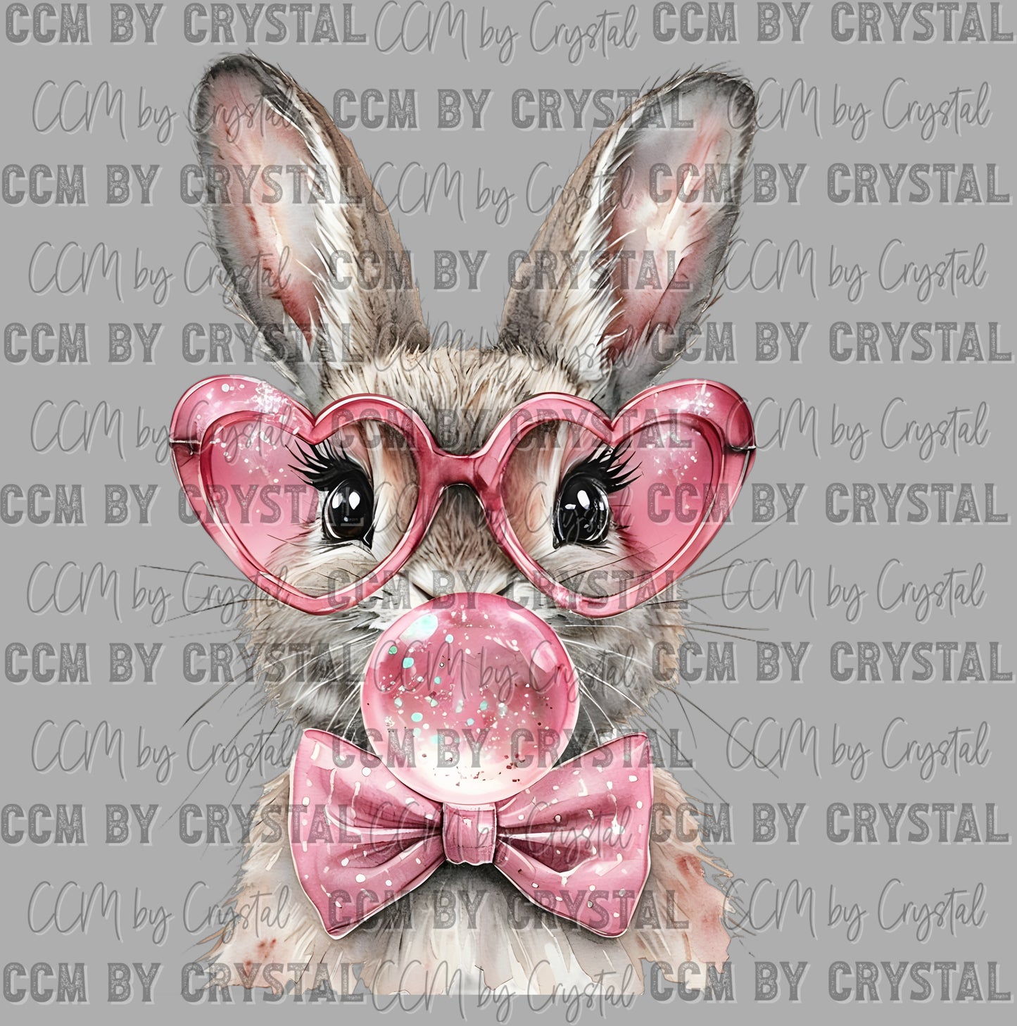 Easter Bunny Bubble Glasses Ready to Press DTF Transfers Sublimation Transfers