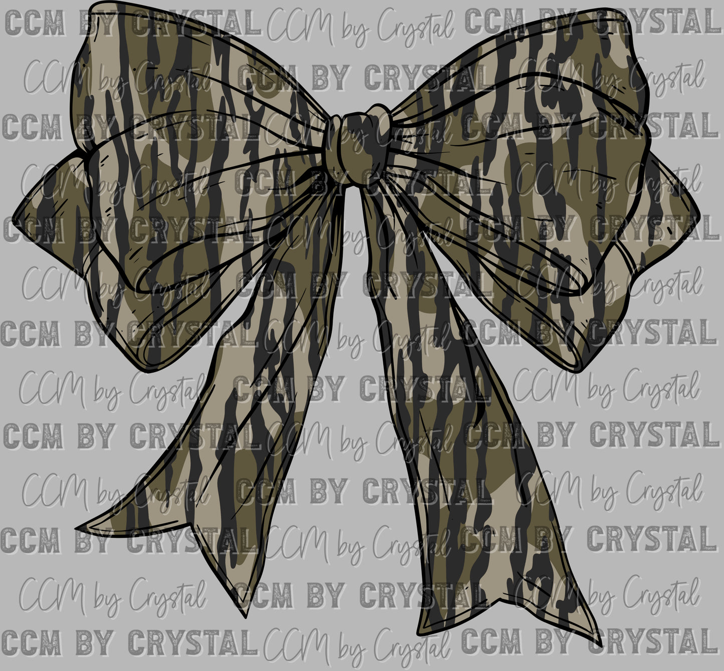 Camo Bow Coquette Ready to Press Transfer DTF Transfer Sublimation Transfer