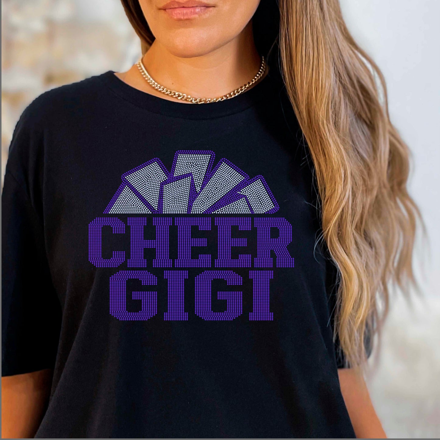 Cheer Gigi 11" Wide 2- Color Spangle Transfer