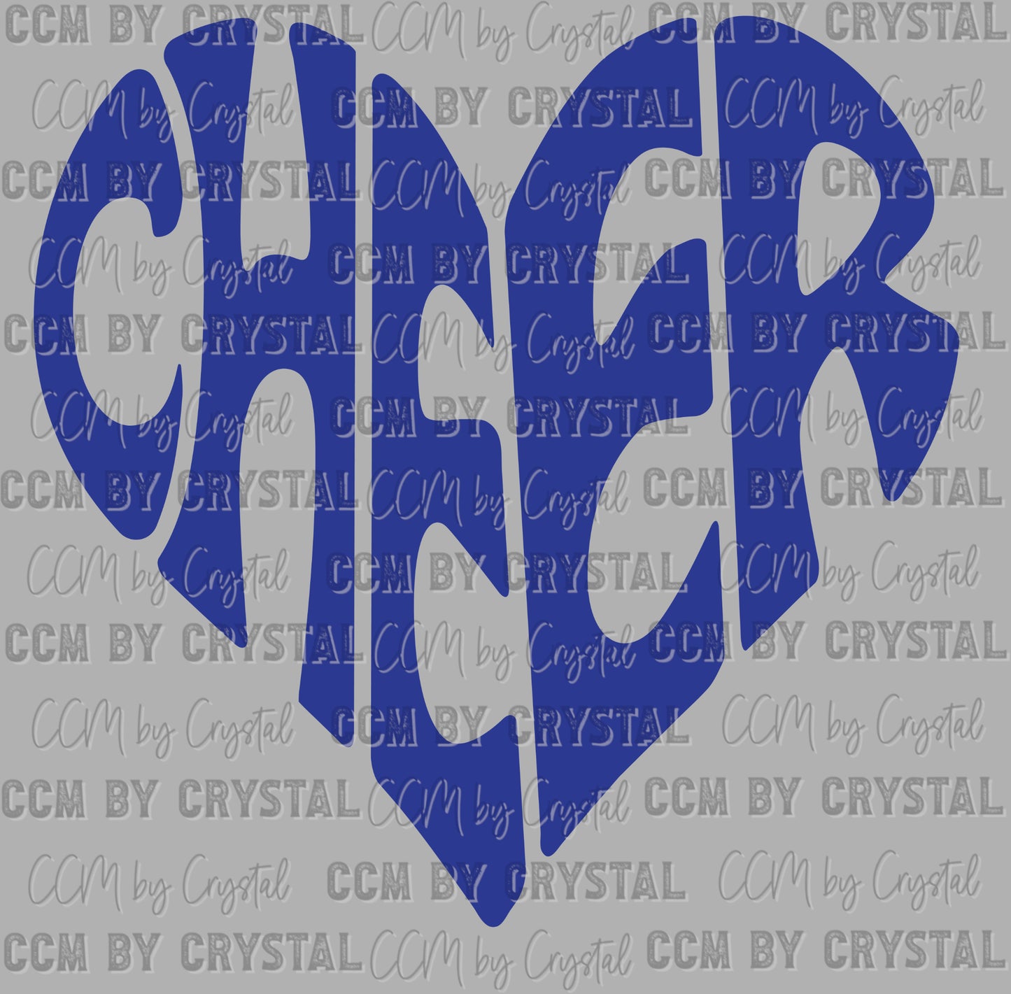 Cheer Heart Ready to Press Transfer DTF Transfer Sublimation Transfer