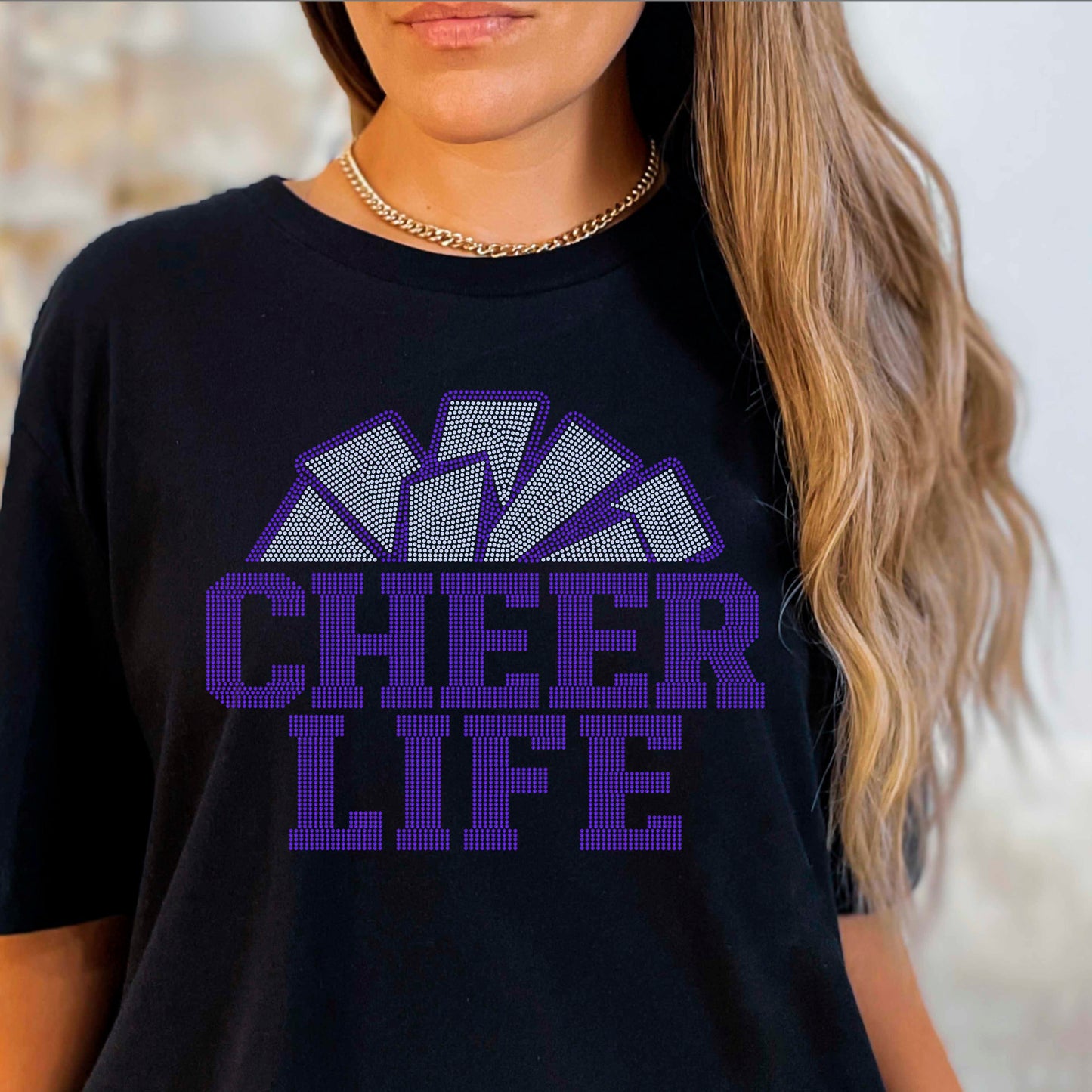 Cheer Life 11" Wide 2- Color Spangle Transfer