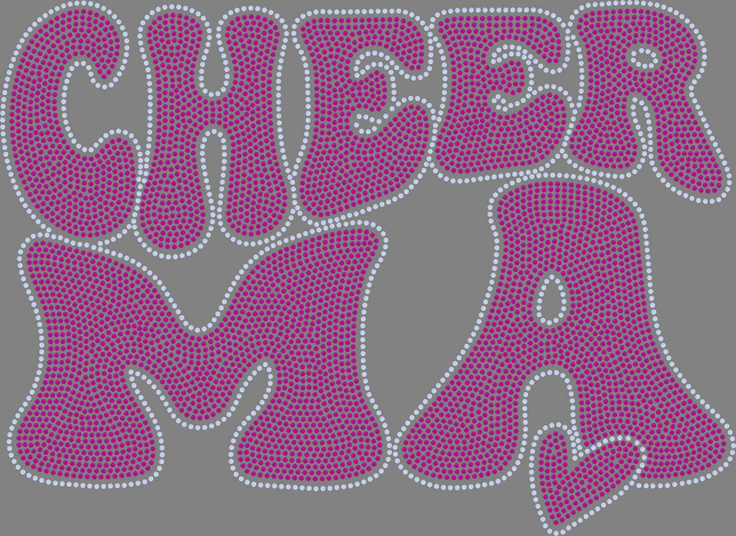 Cheer Ma 11" 2-Color Ready to Press Spangle Transfer Bling Transfer Sparkle Transfer