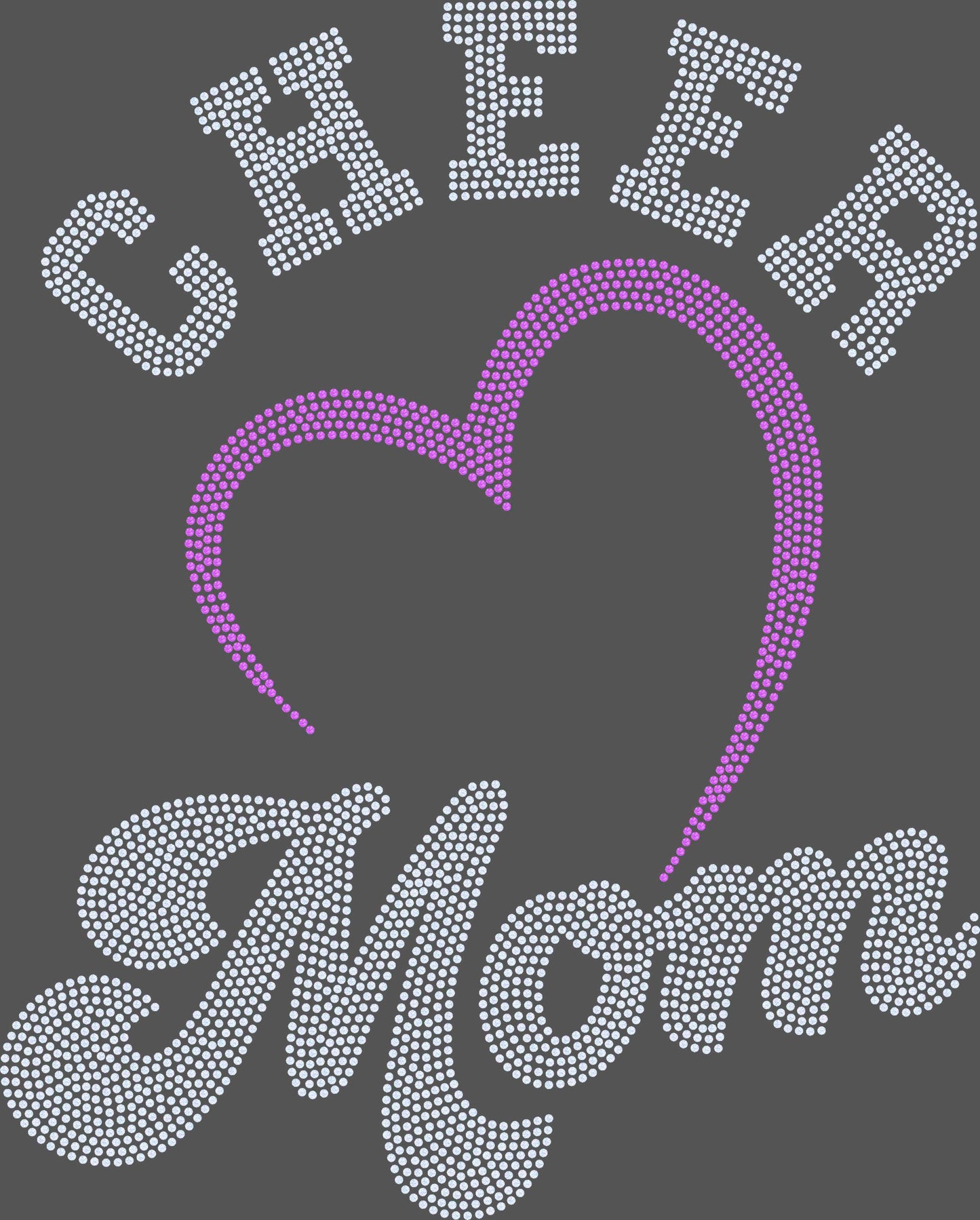 Cheer Mom 11" Wide 2- Color Spangle Transfer