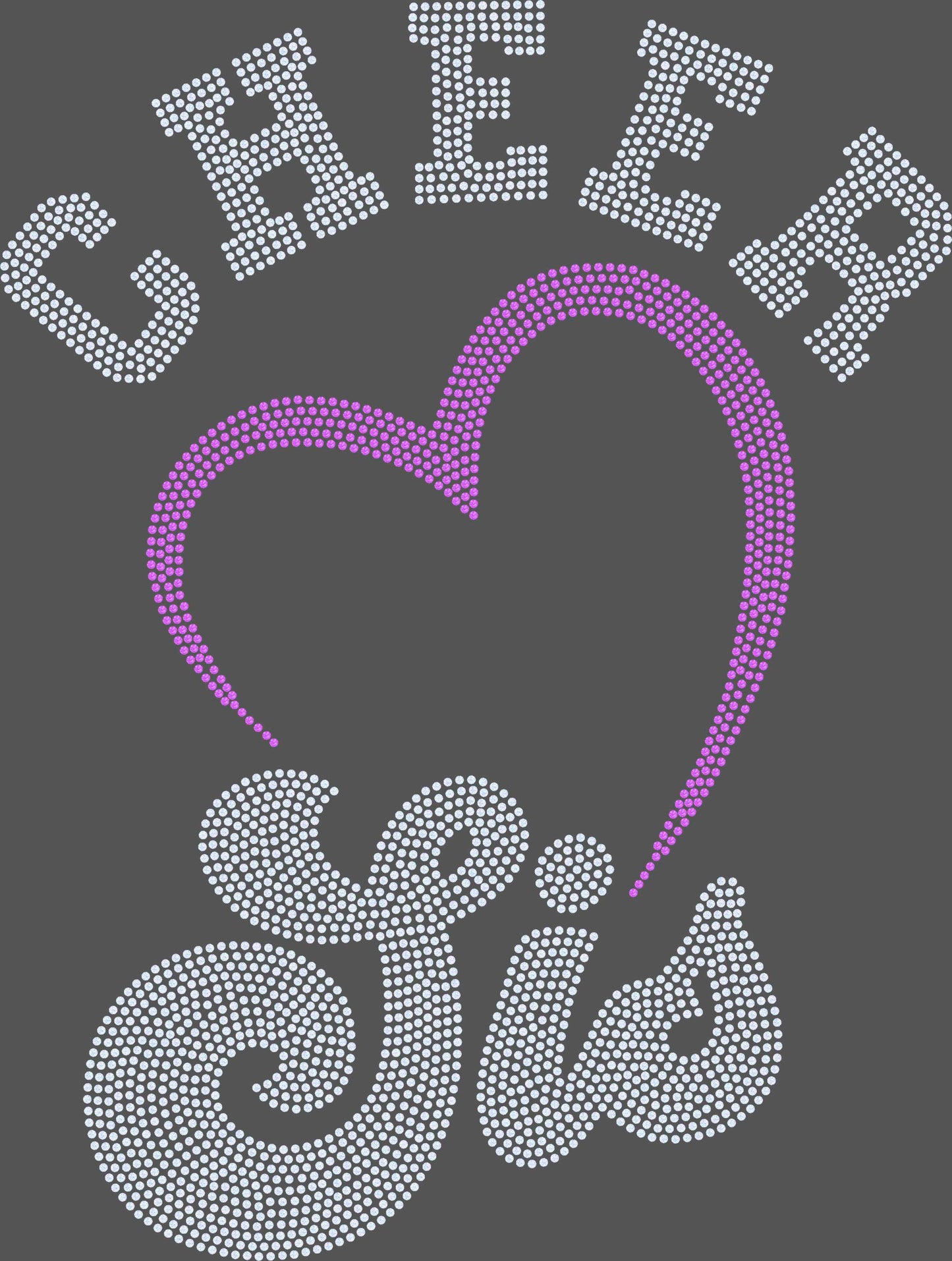 Cheer Sis 11" Wide 2- Color Spangle Transfer