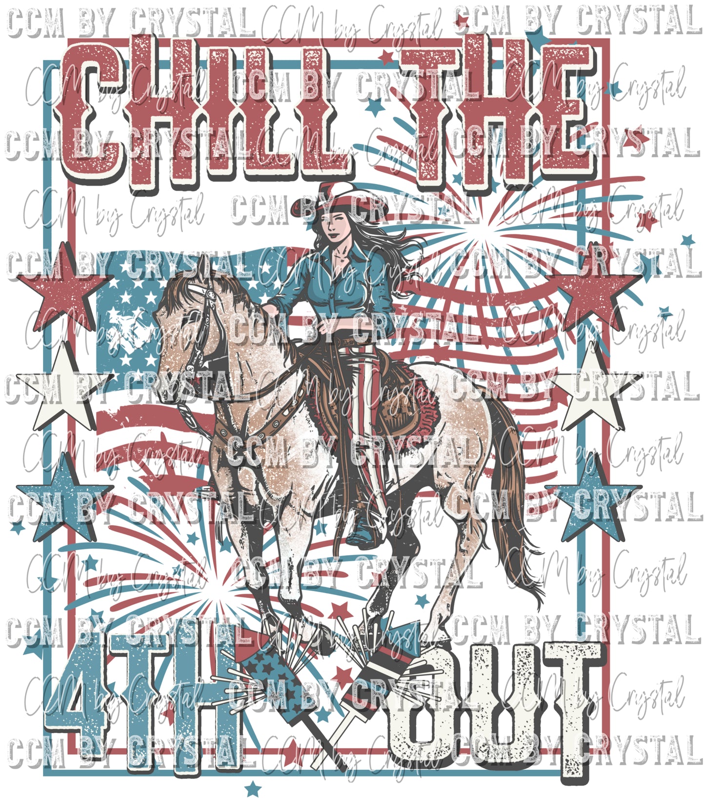 Chill the Fourth Out Fourth of July Ready to Press Transfer
