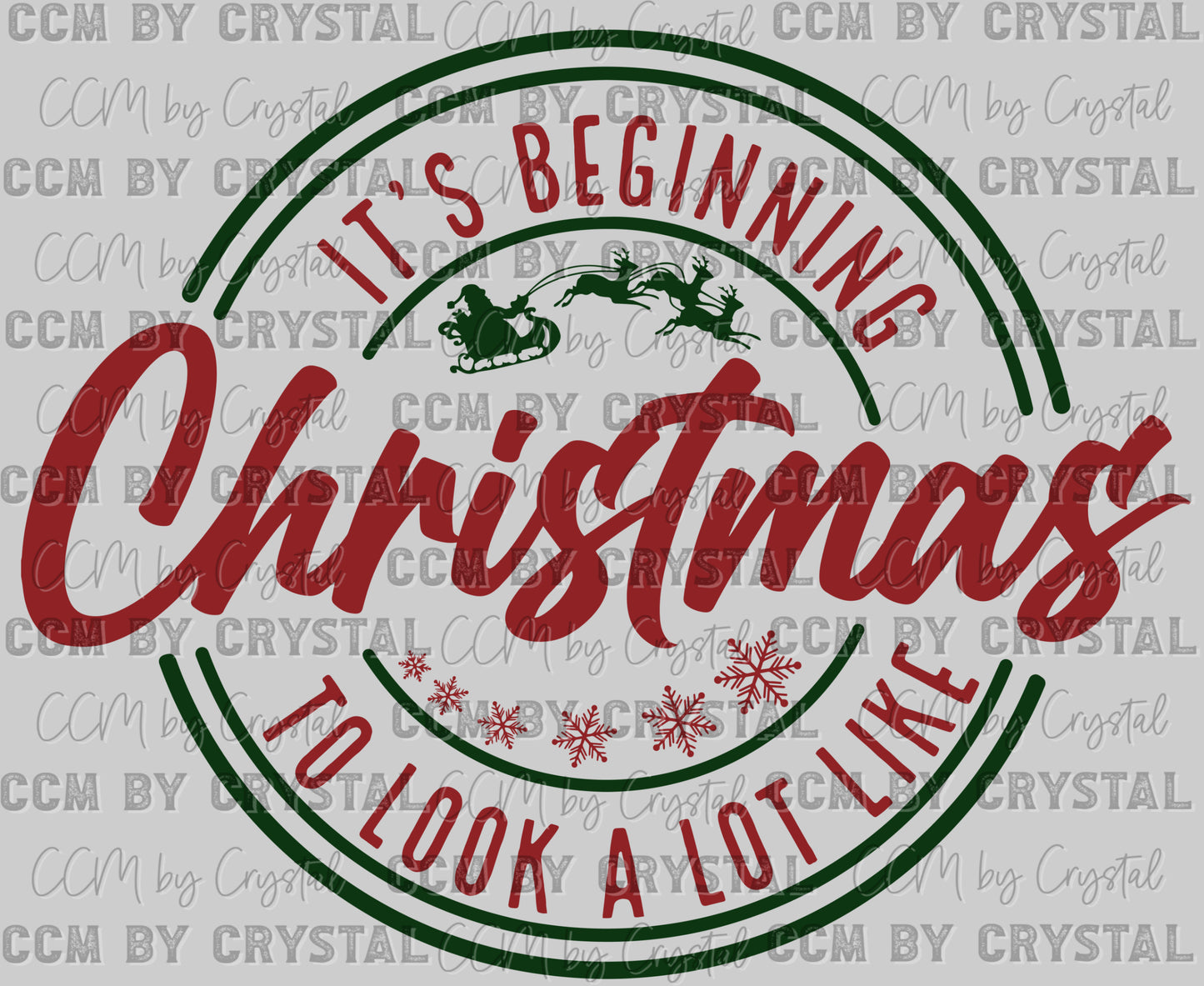 It's Beginning to Look A Lot Like Christmas Ready to Press Transfer DTF Transfer Sublimation Transfer