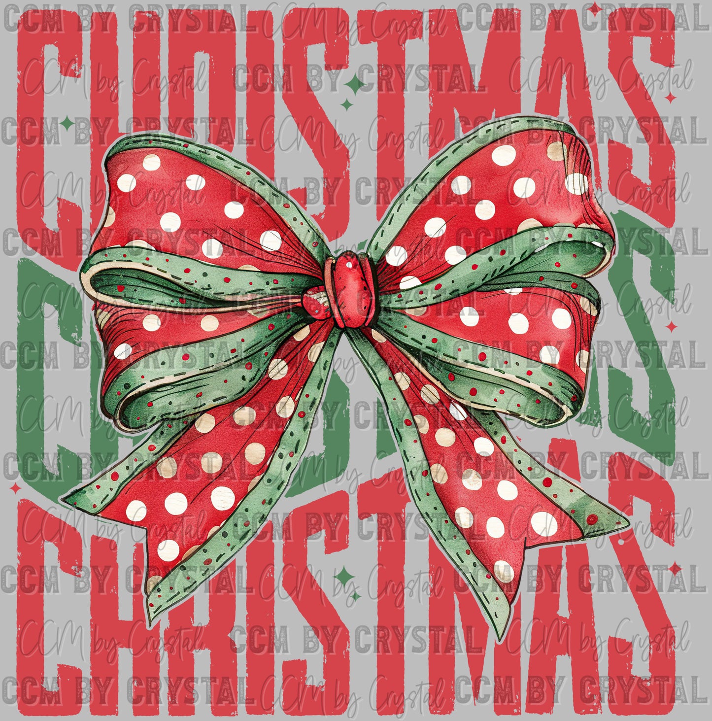Christmas Stacked Bow Ready to Press Transfer DTF Transfer Sublimation Transfer