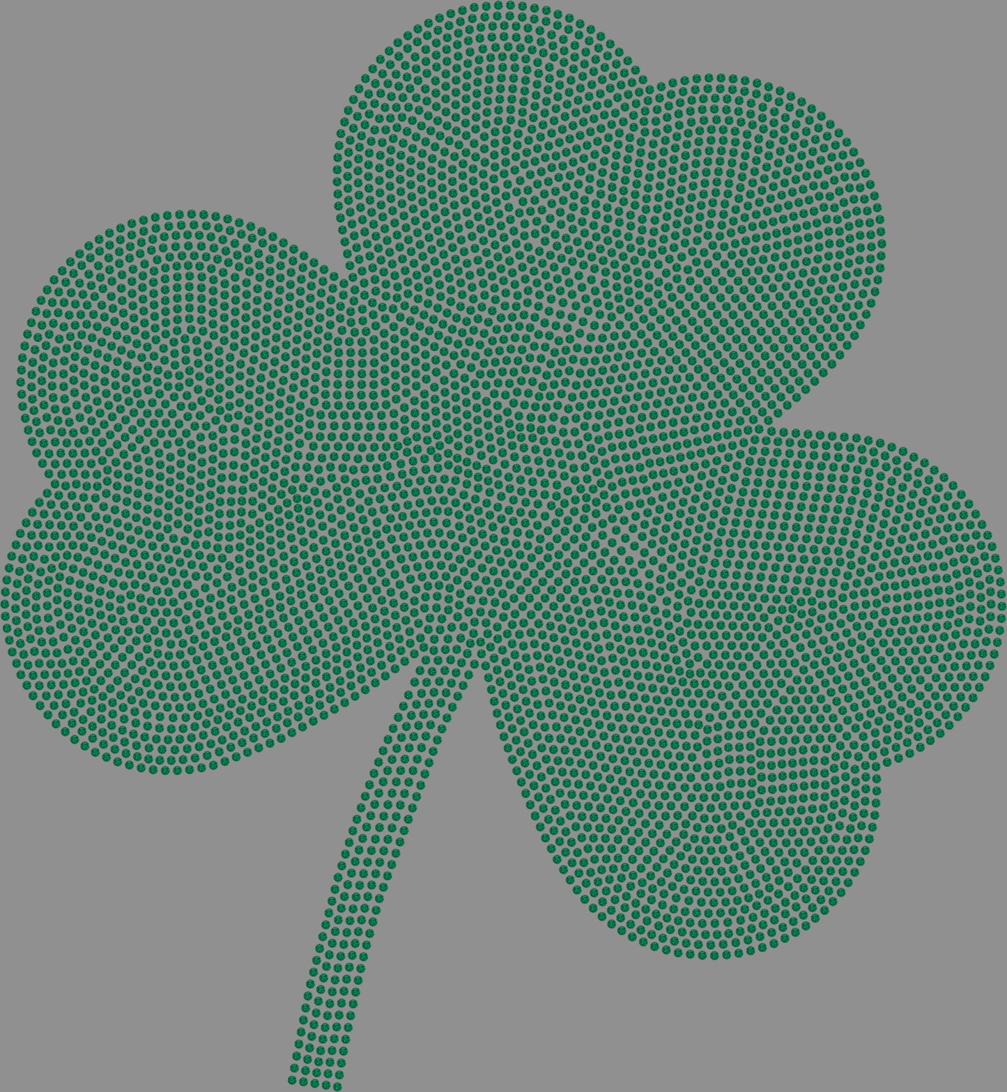 Shamrock Clover Lucky St Patrick's Day 8.7x9.5" Spangle Transfer Bling Ready to Press Transfer Sparkle Transfer