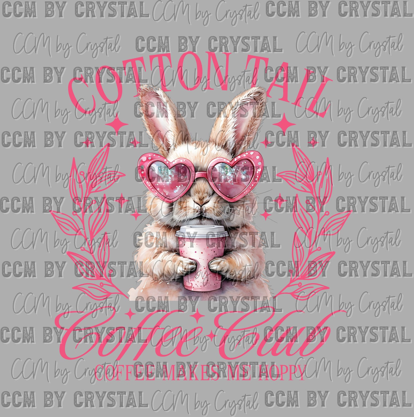 Easter Bunny Coffee Club Ready to Press DTF Transfers Sublimation Transfers