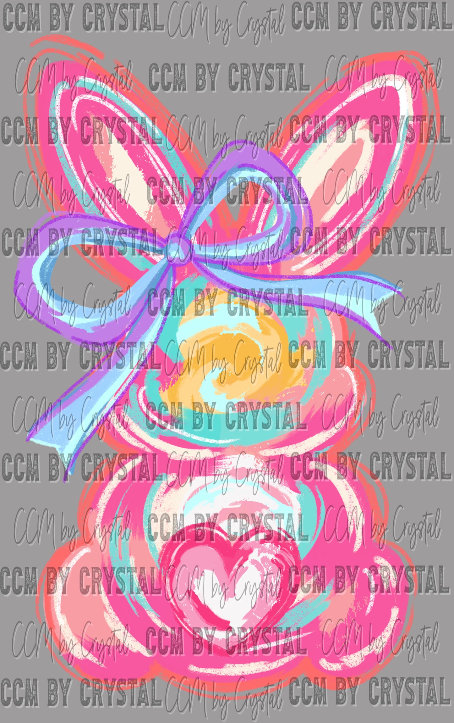 Bunny Easter Ready to Press Transfer DTF Transfer Sublimation Transfer