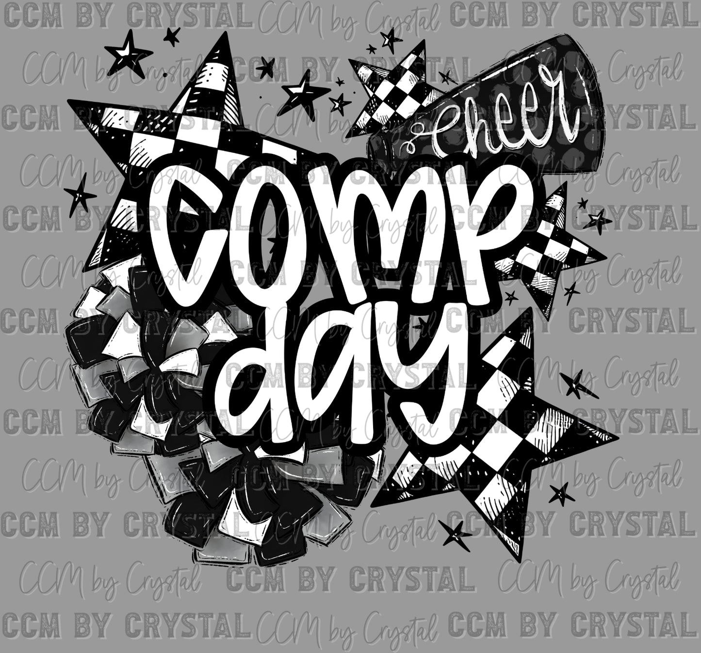 Comp Day Cheer Ready to Press Transfer DTF Transfer Sublimation Transfer