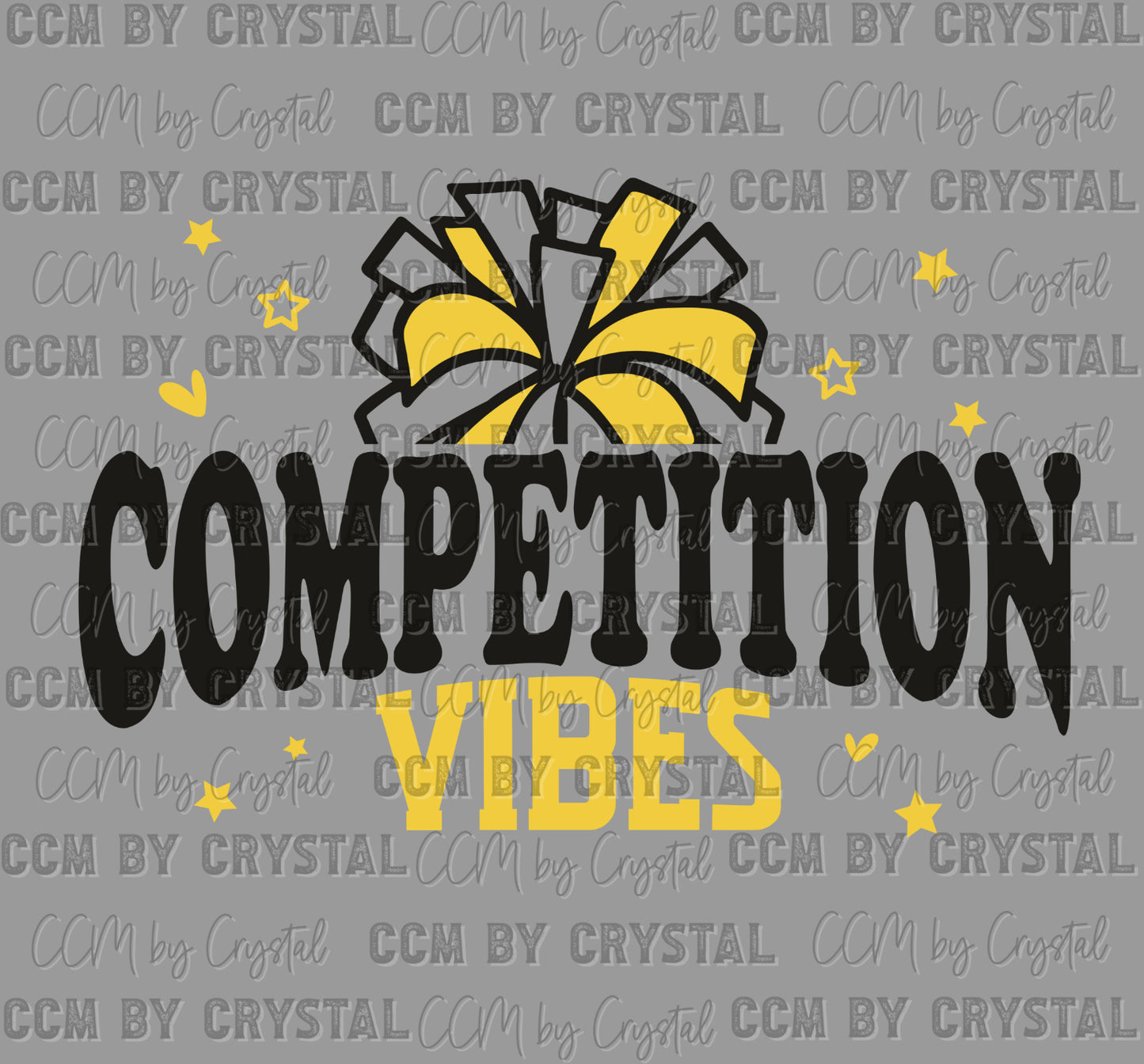 Competition Vibes Cheer Ready to Press Transfer DTF Transfer Sublimation Transfer