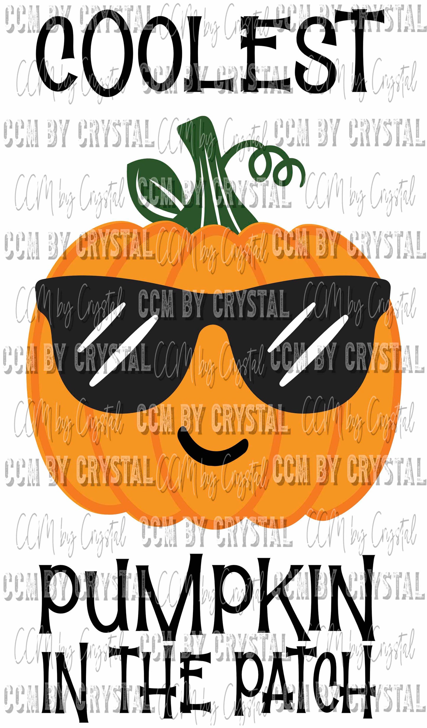 Coolest Pumpkin in the Patch Fall Thanksgiving Ready to Press Transfer