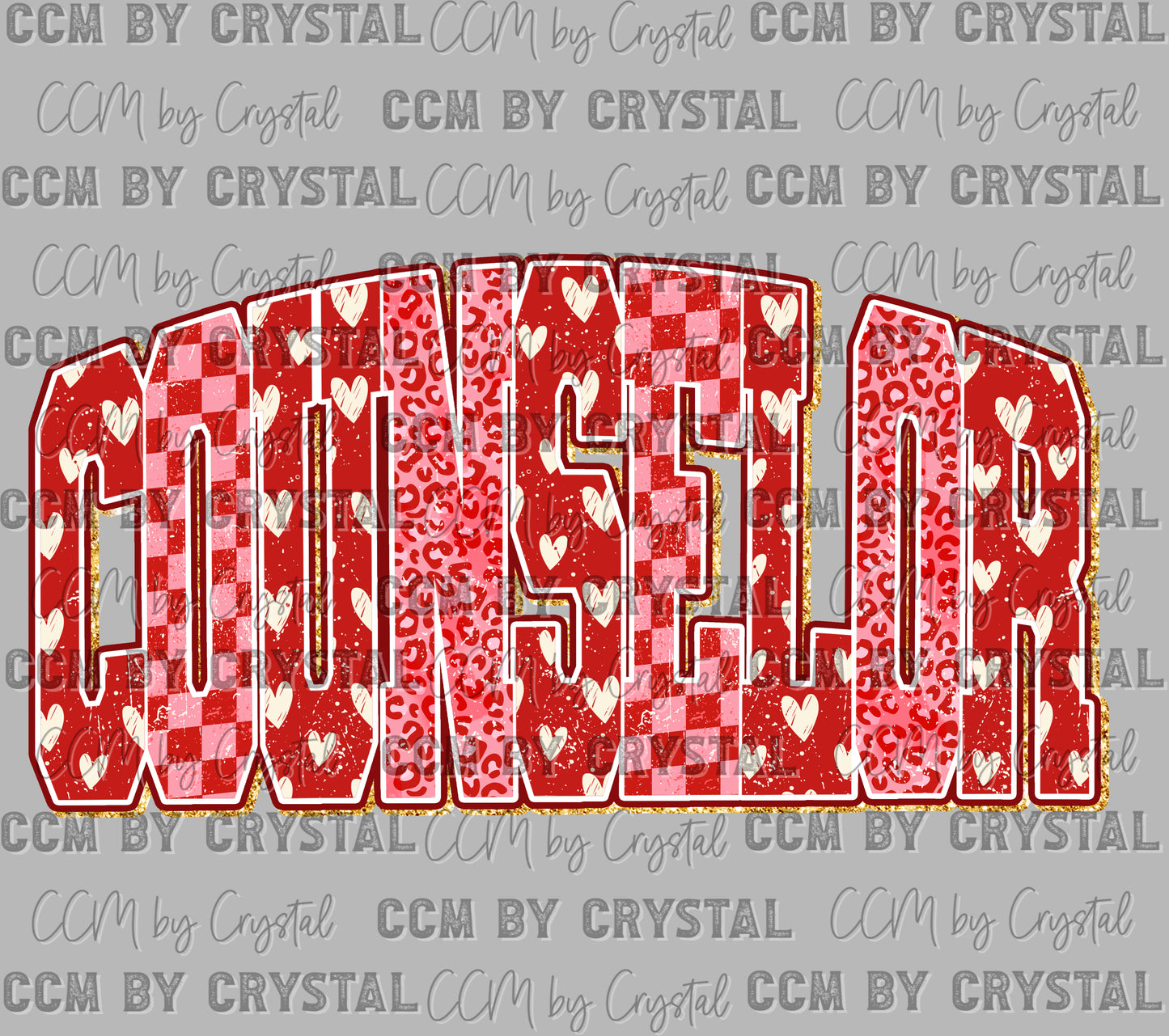 Counselor Valentines Day Ready to Press Instant Peel DTF Transfers Sublimation Transfers