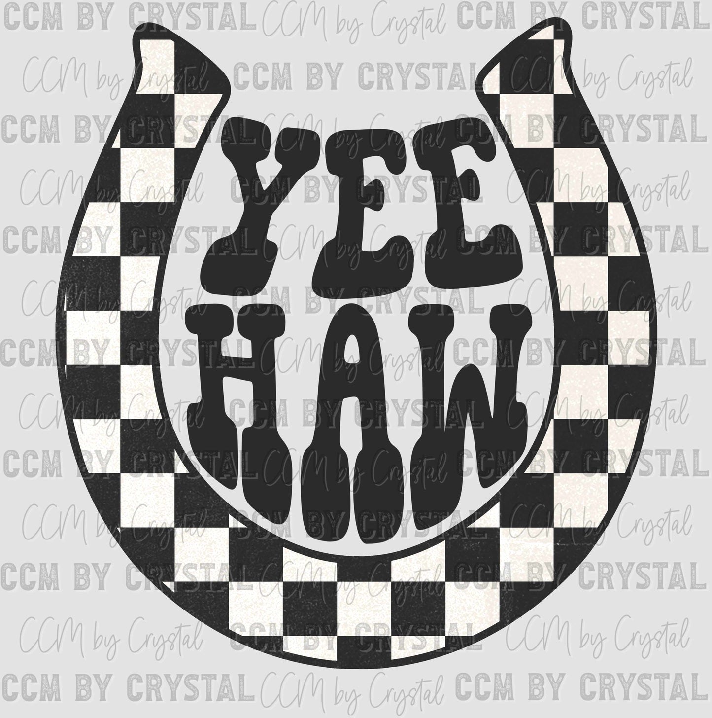 Horseshoe Yee Haw Western Ready to Press Transfer