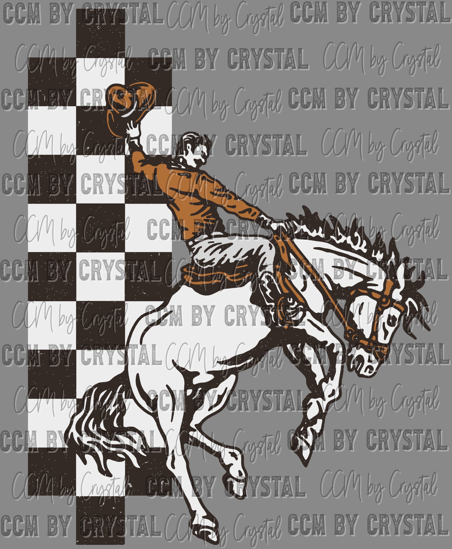 Cowboy Western Rodeo Ready to Press Transfer DTF Transfer Sublimation Transfer