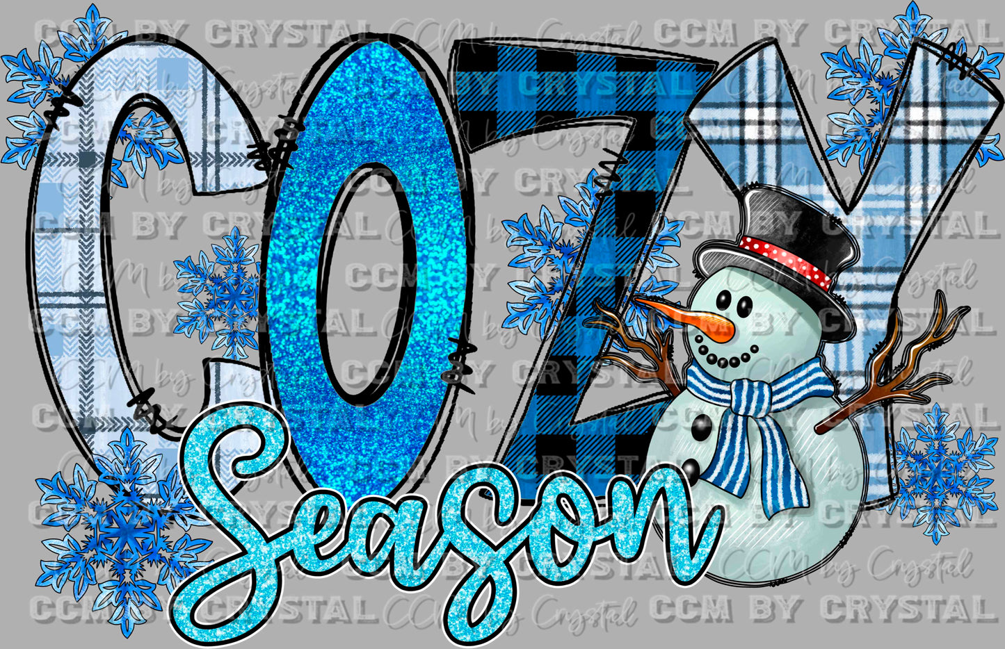 Cozy Season Winter Snowman Ready to Press Transfer DTF Transfer Sublimation Transfer
