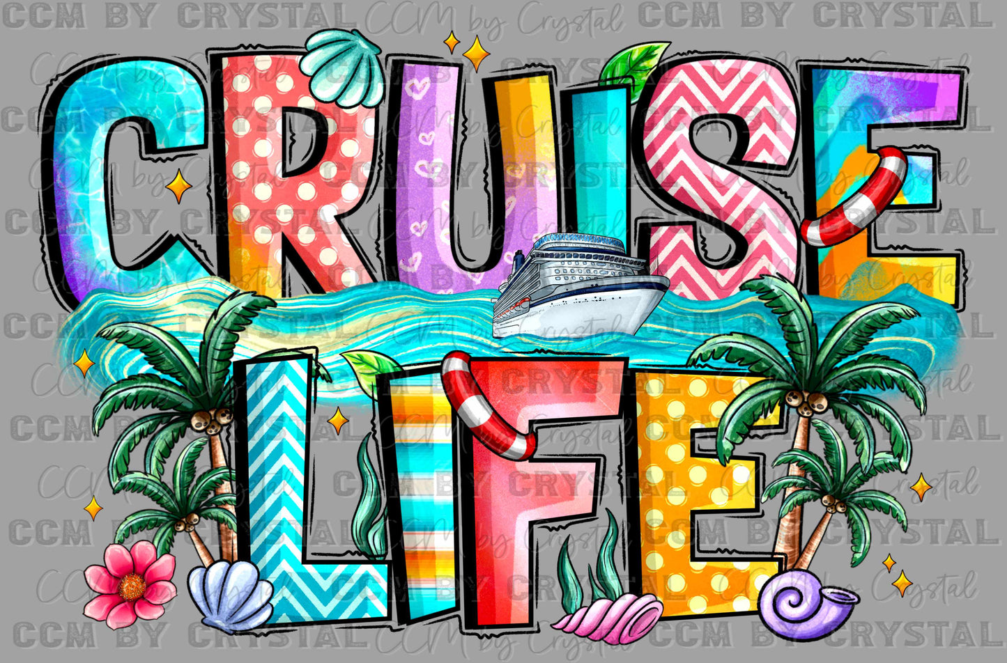 Cruise Life Ready to Press DTF Transfers Sublimation Transfers