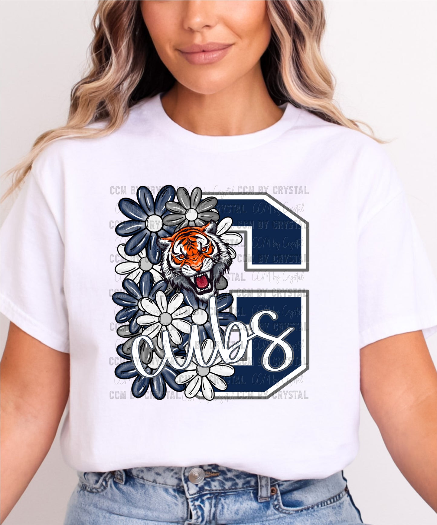 Goliad Cubs Floral Gildan Softstyle T-Shirt