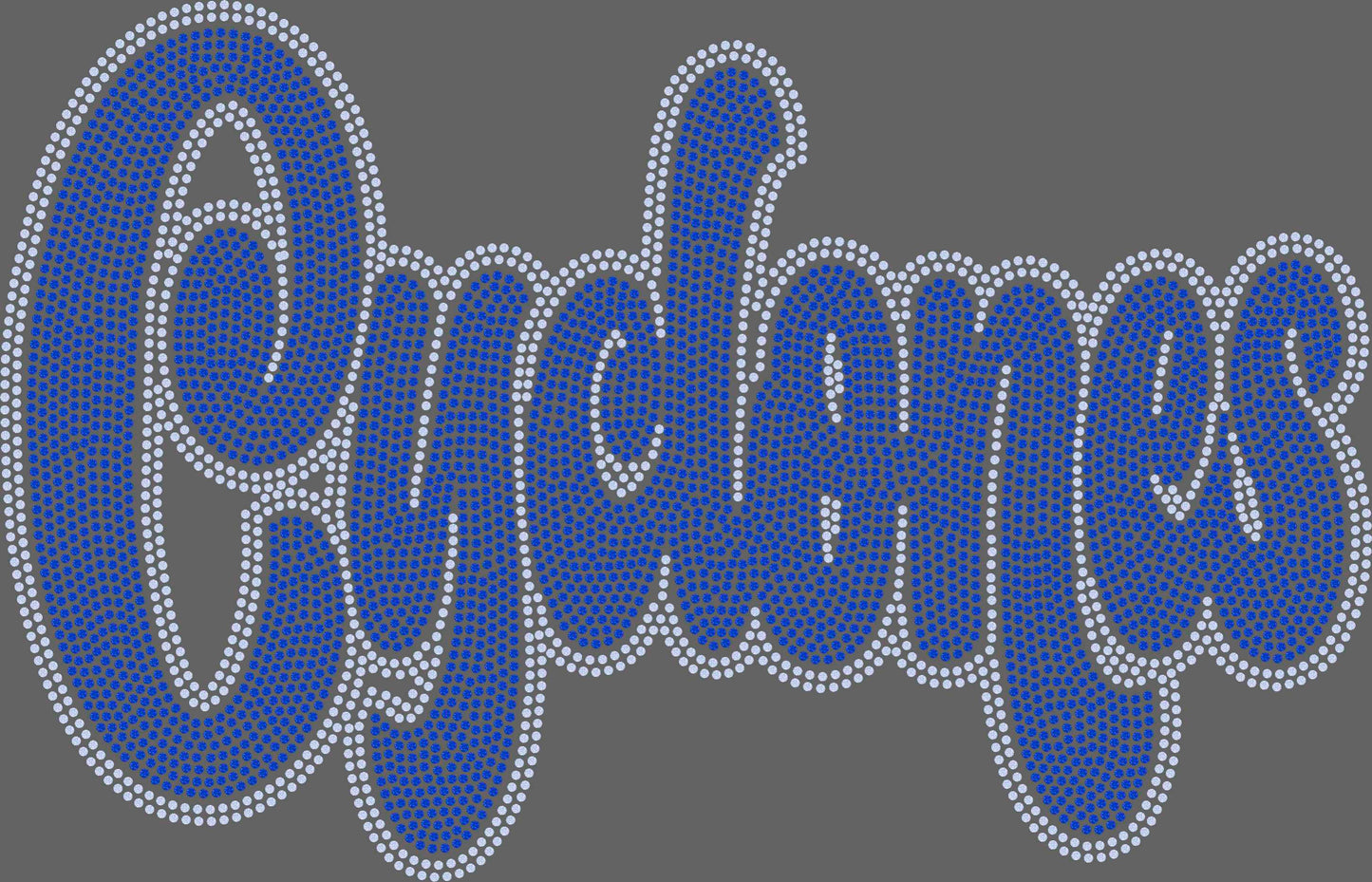 Cyclones 2-Color Approximately 11" wide Spangle Transfer