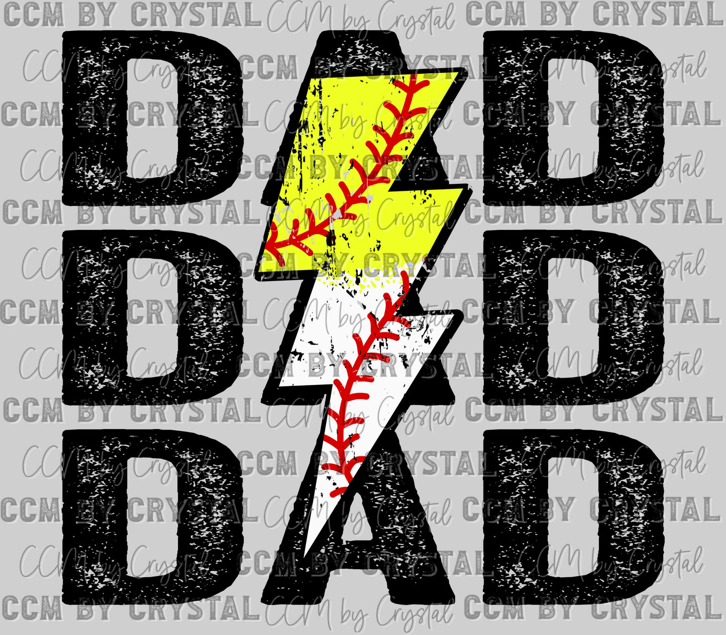 Dad of Both Softball Baseball Ready to Press Transfer DTF Transfer Sublimation Transfer