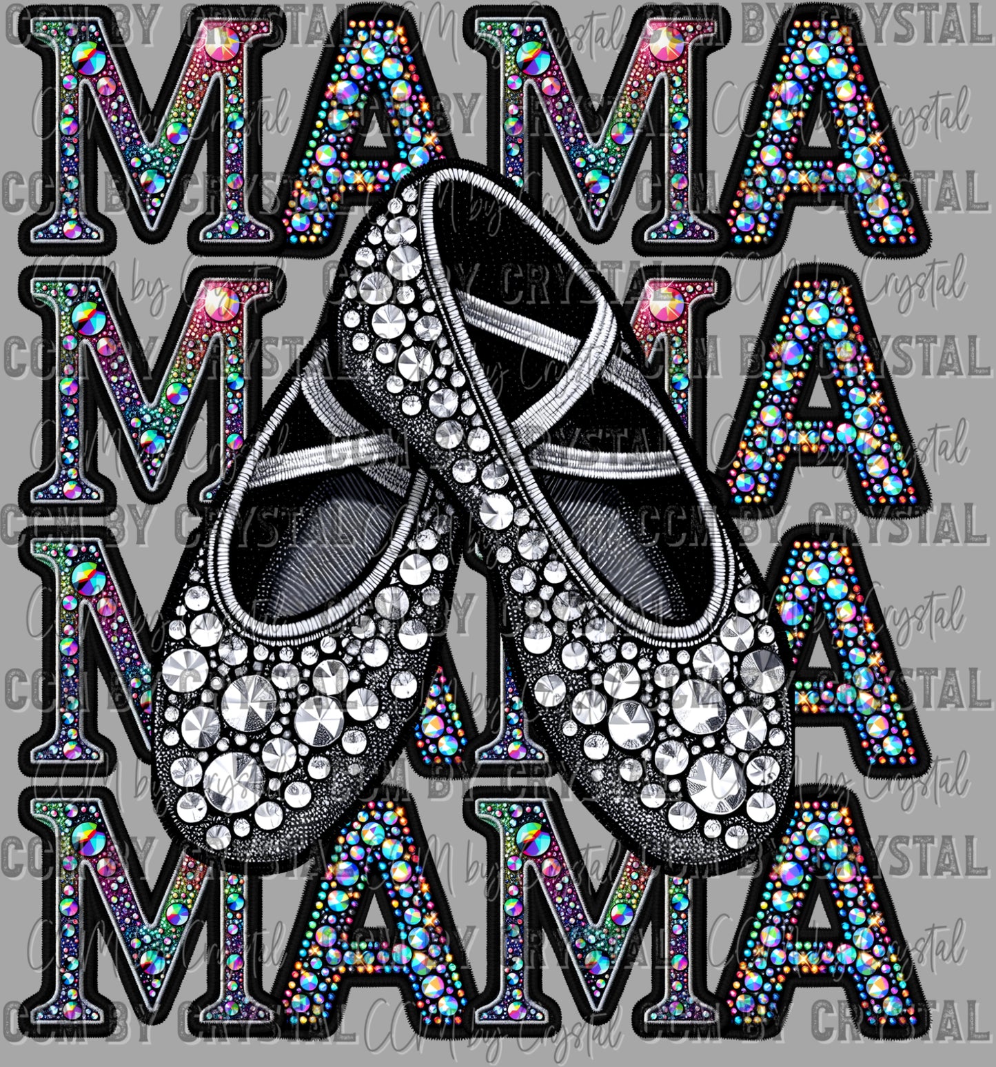 Dance Mama Faux Rhinestones Ready to Press Transfer DTF Transfer Sublimation Transfer