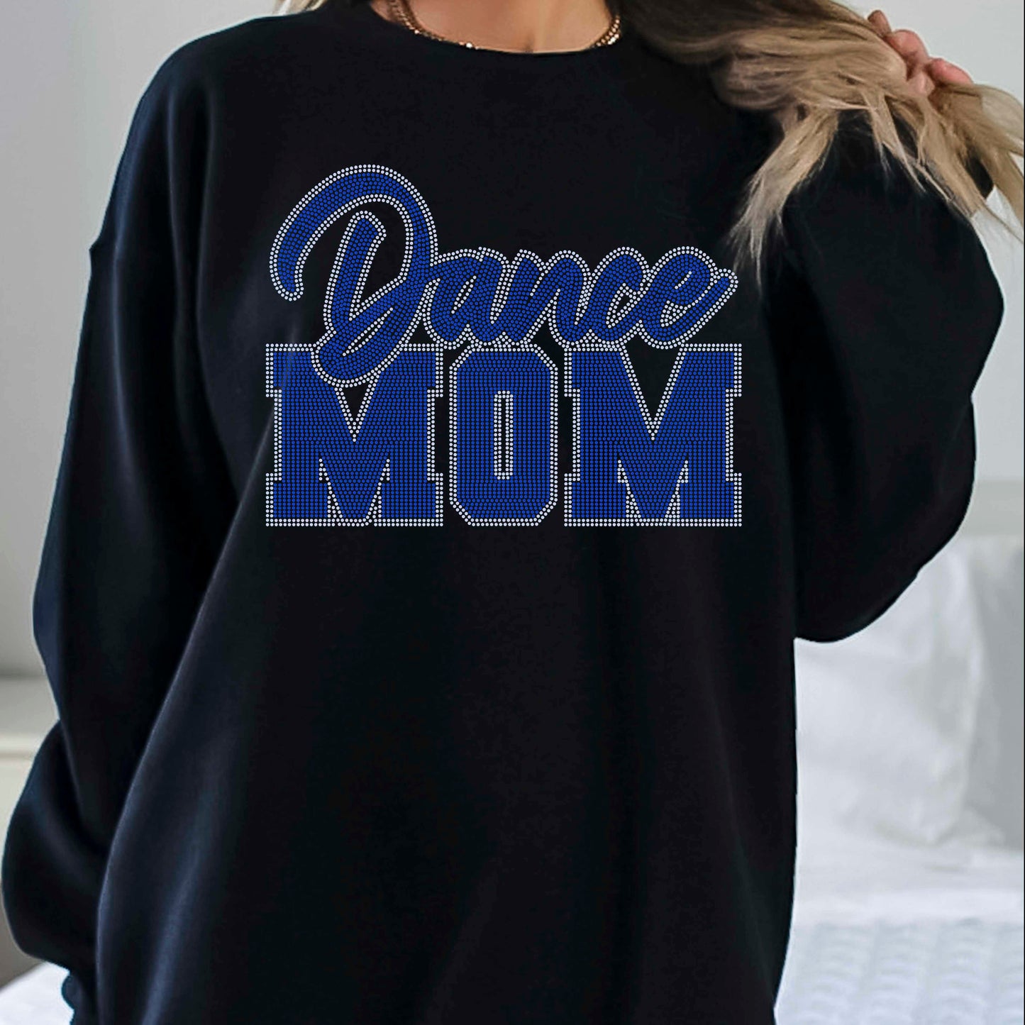 Dance Mom 11" Wide 2- Color Spangle Ready to Press Spangle Transfer Sparkle Bling