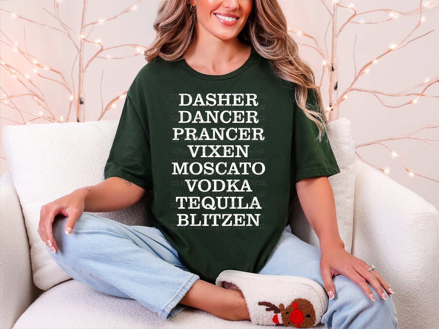 Christmas Dasher Moscato Ready to Press Transfer Instant Peel DTF Transfer