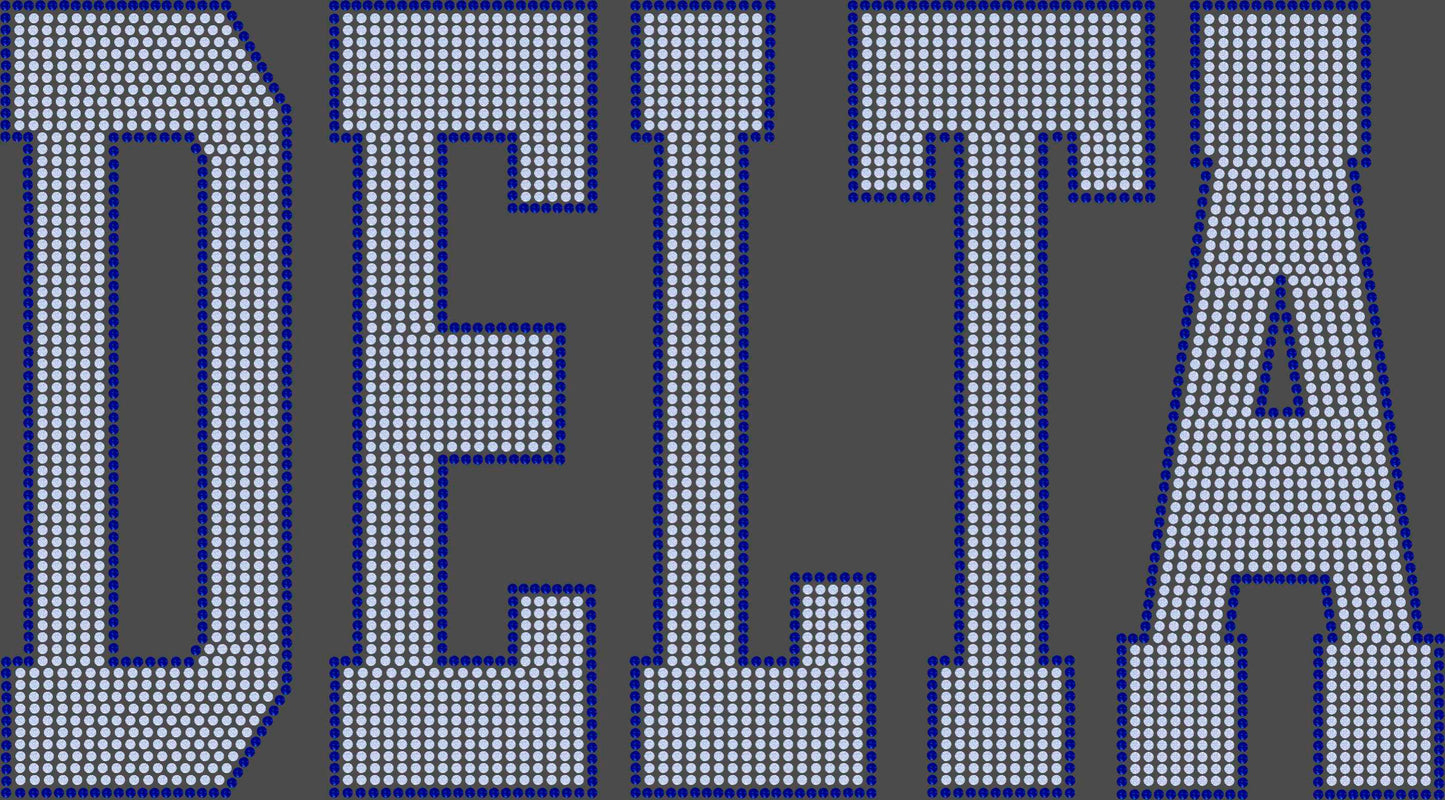Delta 2-Color Approximately 11" wide Spangle Transfer