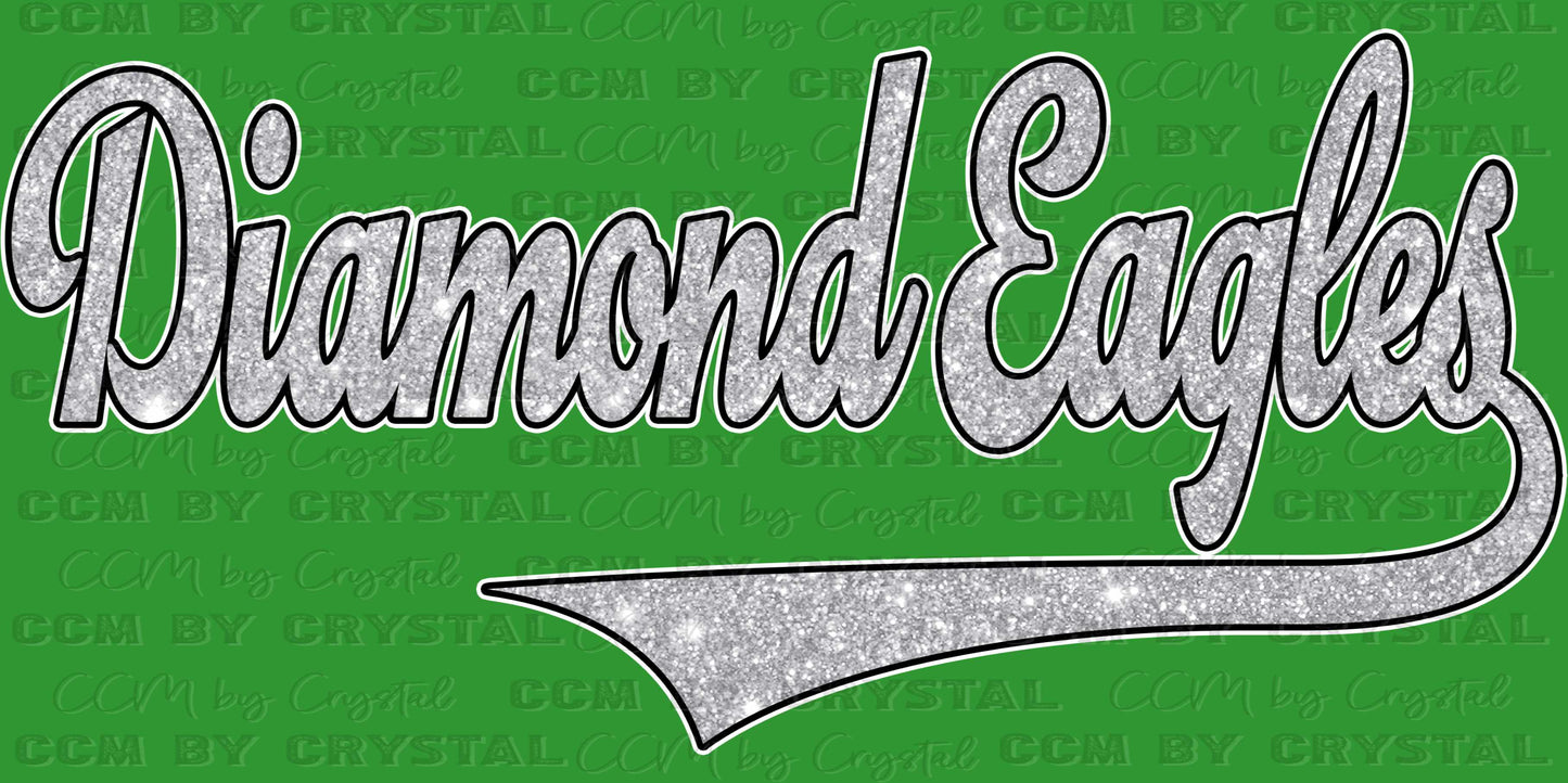 Diamond Eagles Ready to Press Instant Peel DTF Transfers Sublimation Transfers