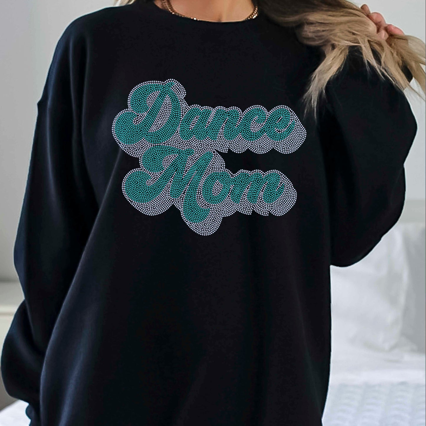 Dance Mom 11" Wide 2- Color Spangle Ready to Press Spangle Transfer Sparkle Bling