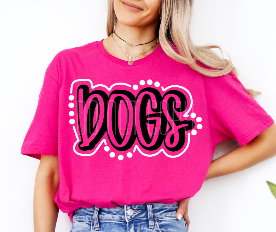 Dogs Doodle Mascot Ready to Press Transfer DTF Transfer Sublimation Transfer