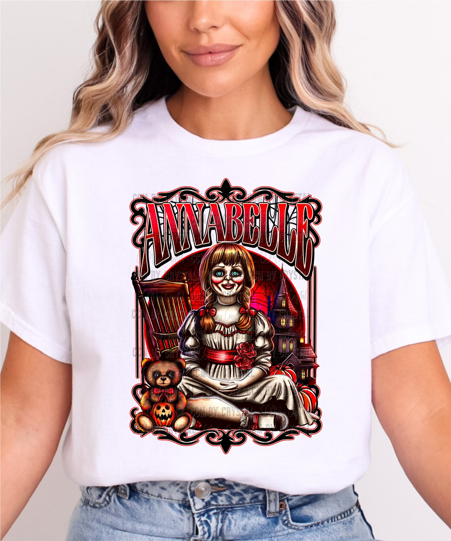 Spooky Doll Halloween Gildan Softstyle T-Shirt