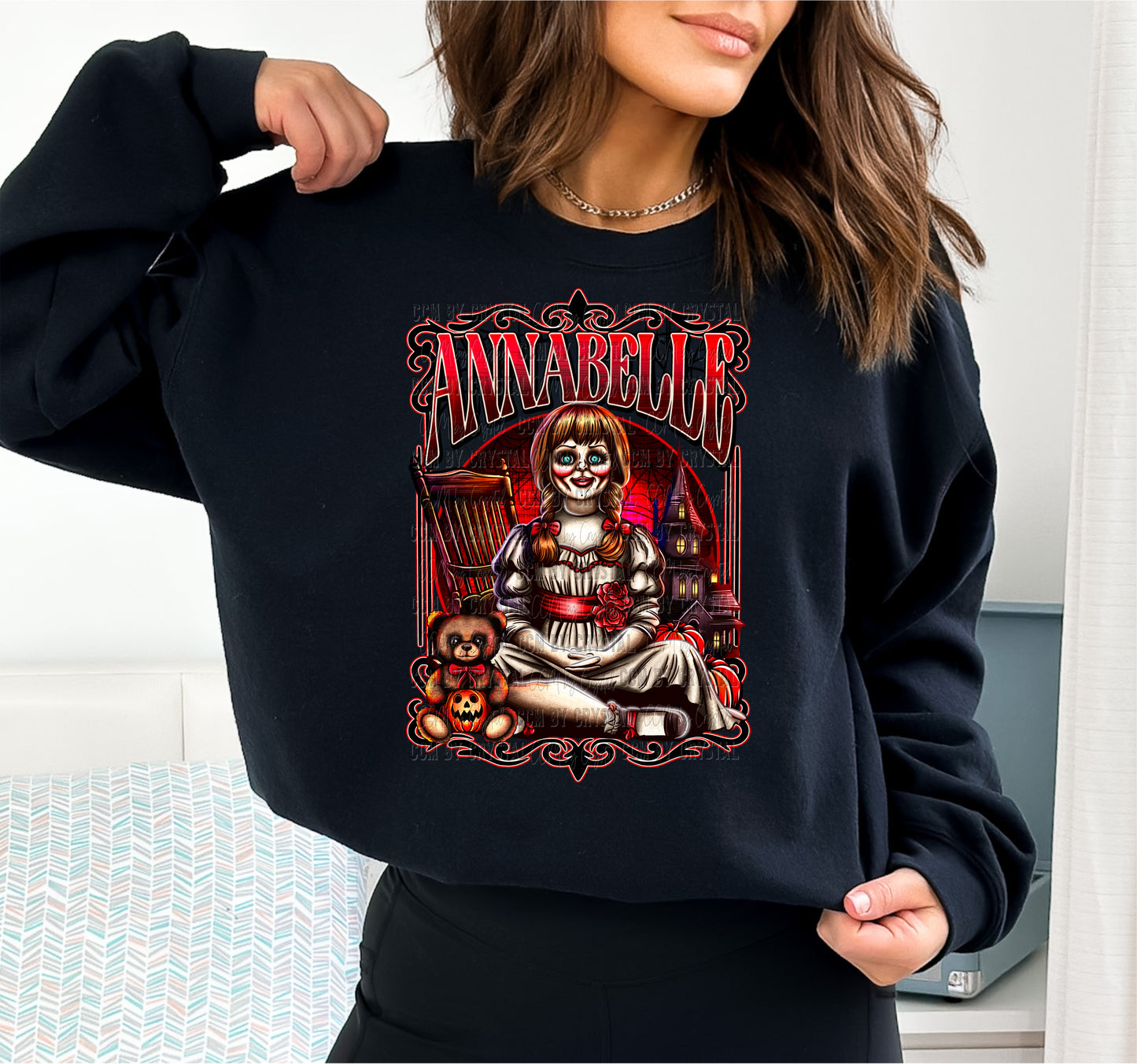 Halloween Spooky Doll Gilden Sweatshirt