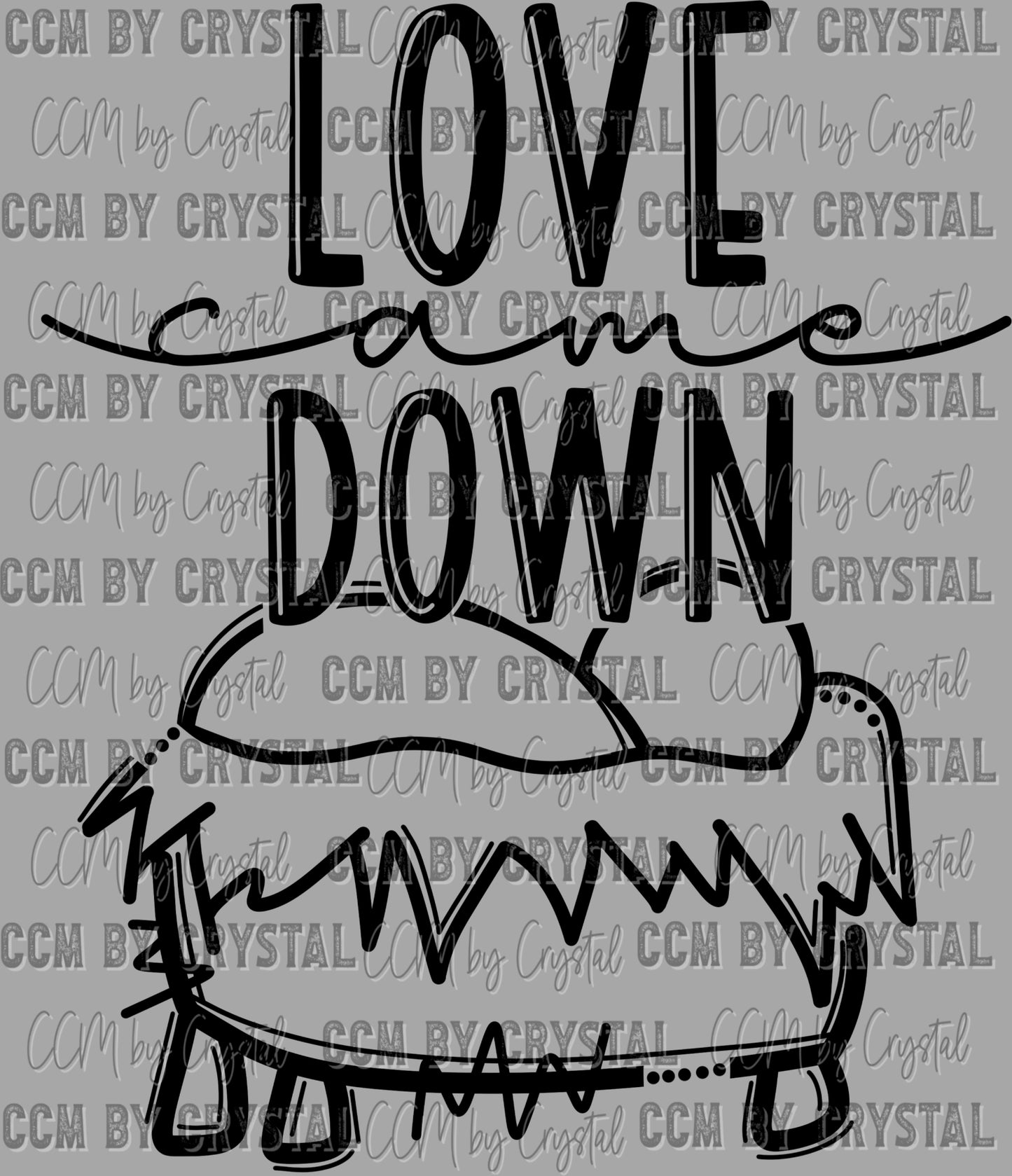 Christmas Love Came Down Ready to Press Transfer DTF Transfer Sublimation Transfer