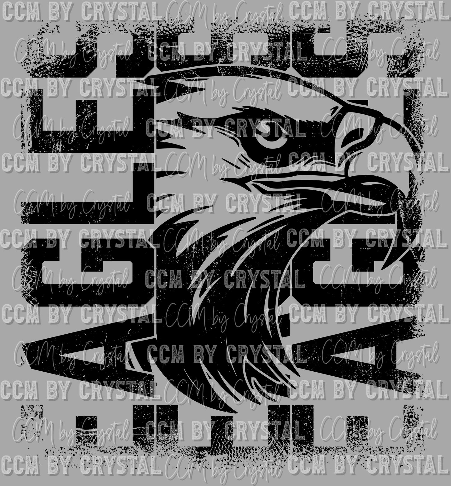 Eagles Mascot Ready to Press Transfer DTF Transfer Sublimation Transfer