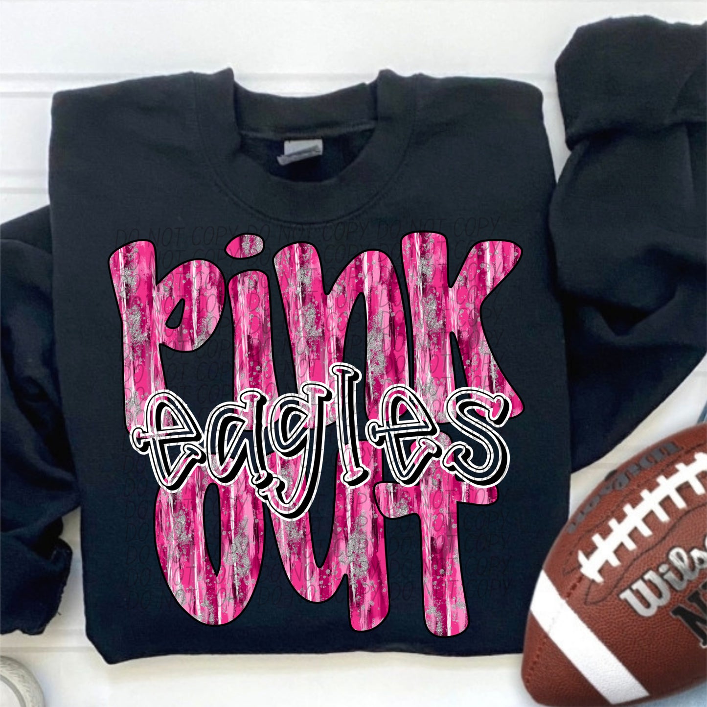 Pink Out Eagles Ready to Press Transfer DTF Transfer Sublimation Transfer