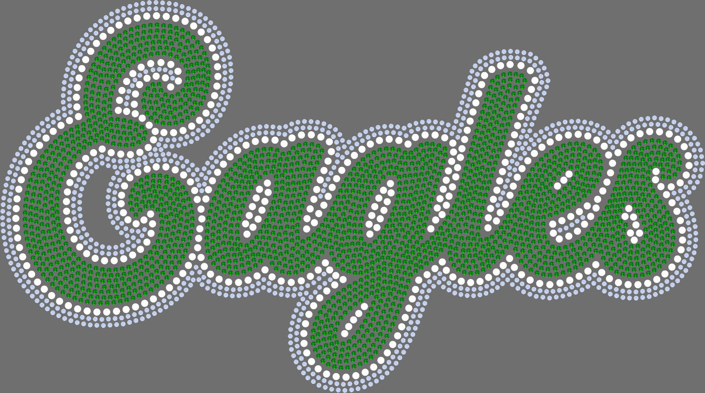 Eagles 11" 3-Color Ready to Press Spangle Transfer Bling Transfer Sparkle Transfer