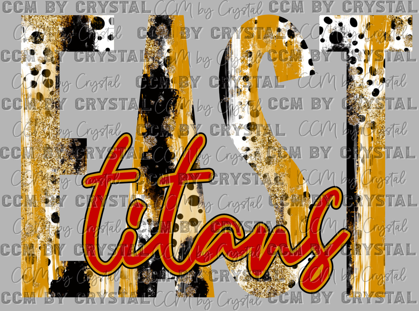 Victoria East Titans Ready to Press Transfer DTF Transfer Sublimation Transfer