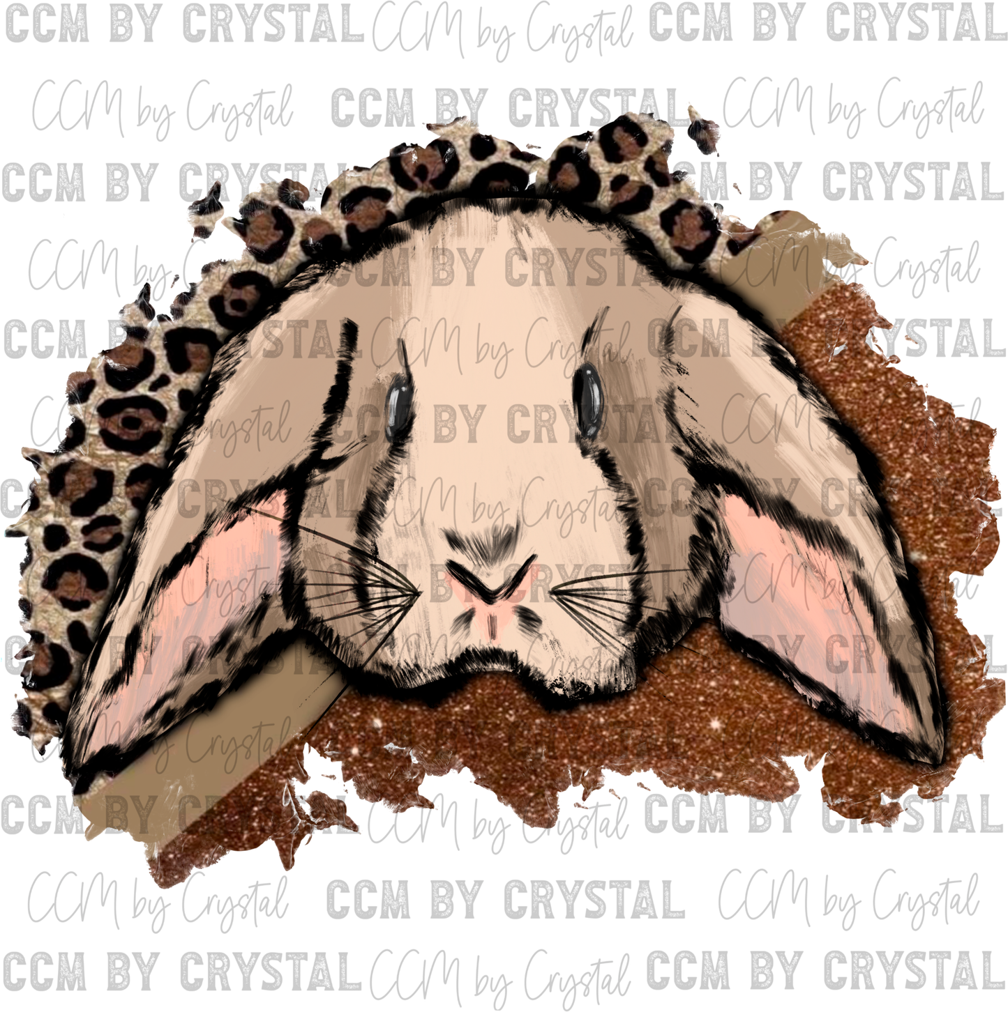 Easter Bunny Leopard Ready to Press Transfer