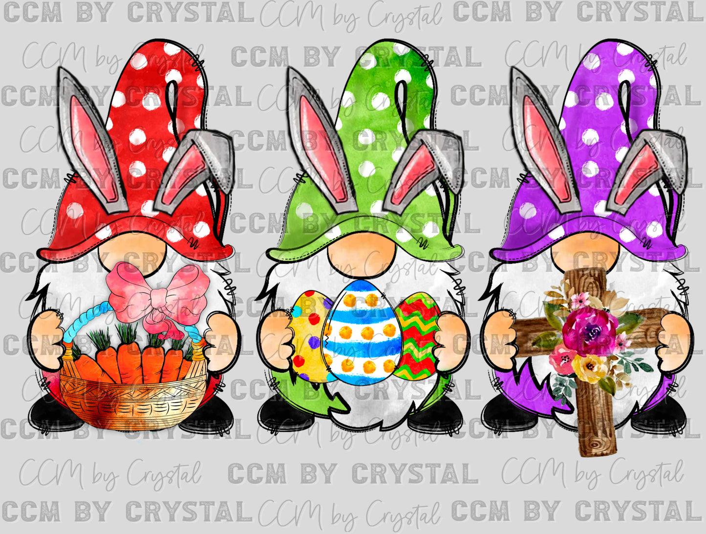Easter Gnomes Ready to Press Transfer