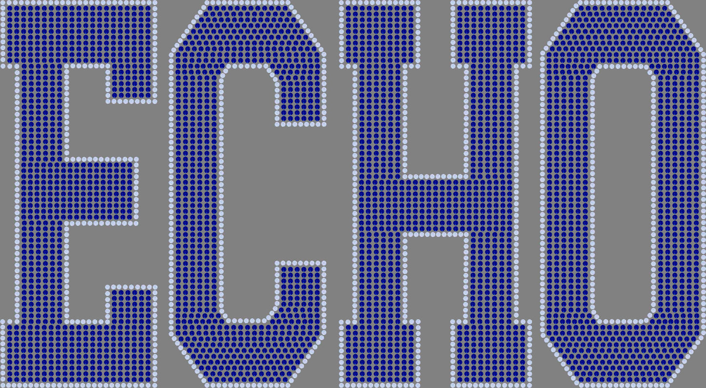 Echo 2-Color Approximately 11" wide Spangle Transfer
