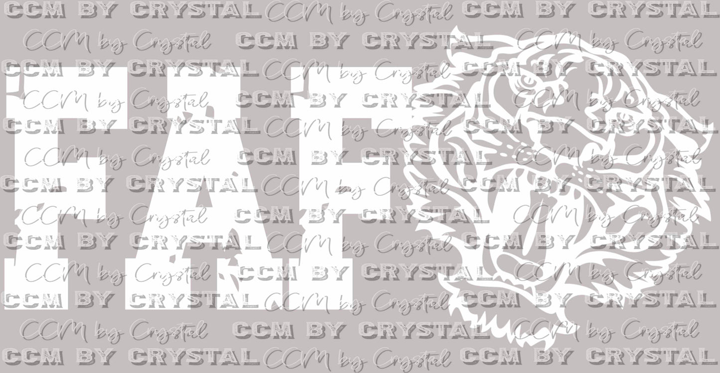 FAFO Tiger Face Mascot Ready to Press Transfer