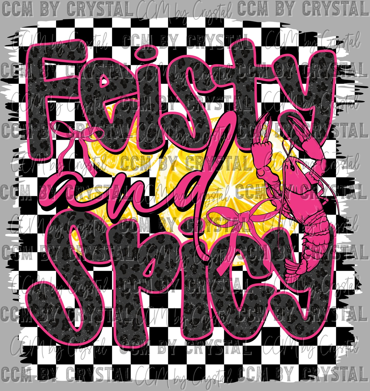 Feisty and Spicy Crawfish Ready to Press Transfer DTF Transfer Sublimation Transfer