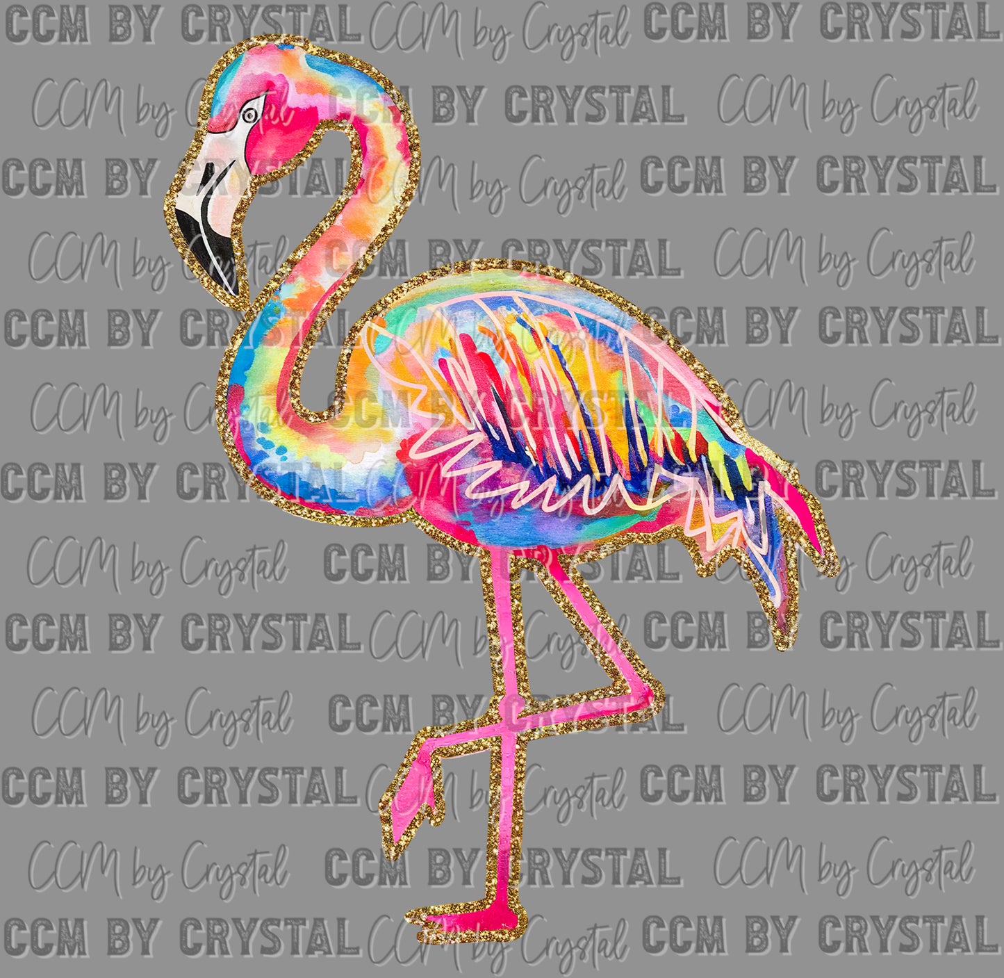 Colorful Flamingo Summertime Ready to Press Transfer DTF Transfer Sublimation Transfer